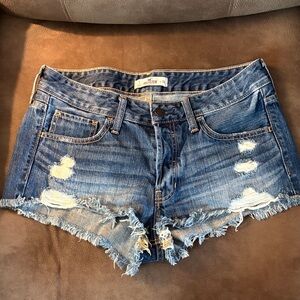 Hollister Women's Distressed Blue Jean Shorts